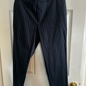 Women's Elegant Black Pinstripe Pants